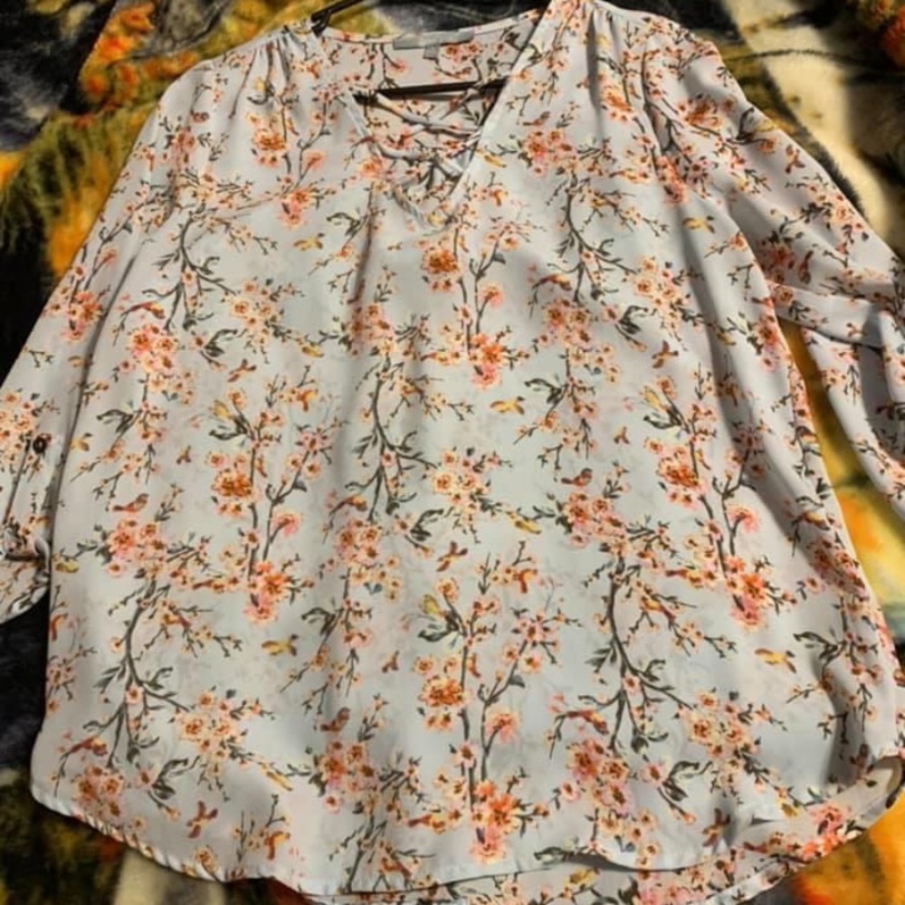 Peach blossom blouse